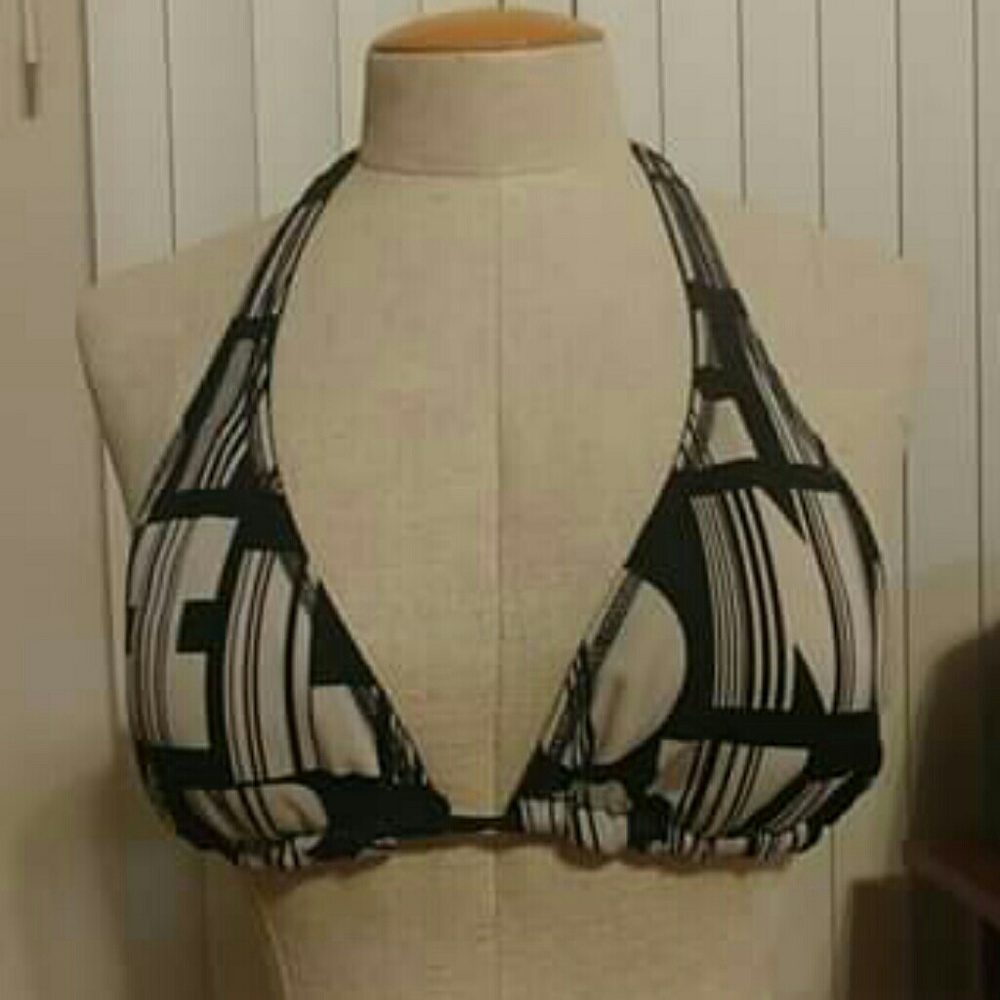 Billabong Brand Printed Halter Style Bikini Top